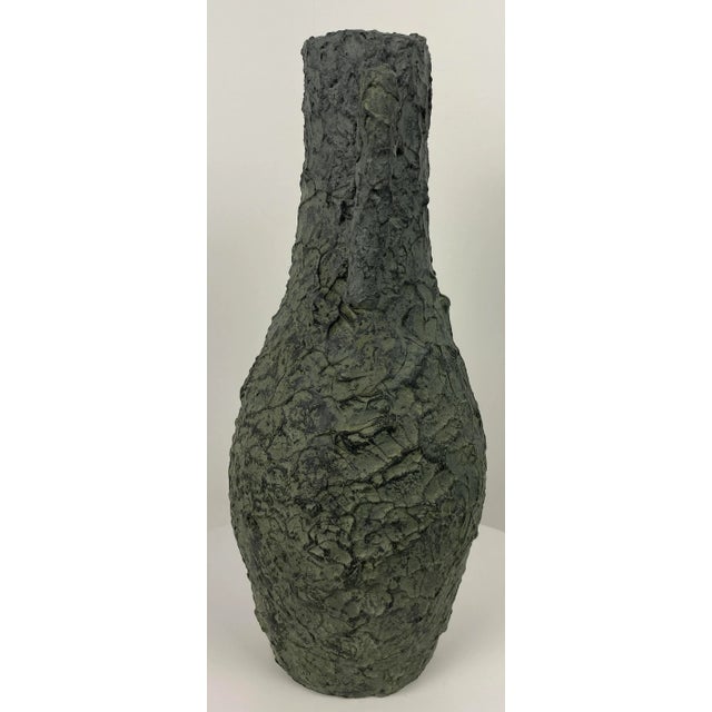Green Vallauris Glazed Ceramic Vase For Sale - Image 8 of 10
