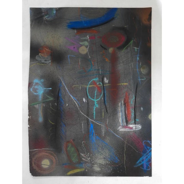 Paper 1970s Abstract Mixed Media Painting For Sale - Image 7 of 7