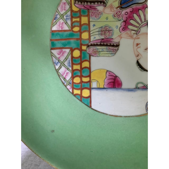 Late 20th Century Chinese Famille Rose Porcelain Beauty Deep Dishes/ Bowls - a Pair For Sale - Image 11 of 13