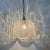 Metal Mid-Century Bell-Shaped Ice Glass and Chrome Pendant Light, 1970s For Sale - Image 7 of 18