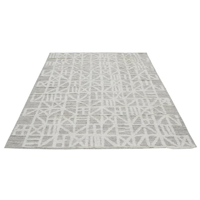Contemporary Moroccan Aleph Hand Knotted Wool Rug, 10x13'9 For Sale In New York - Image 6 of 6