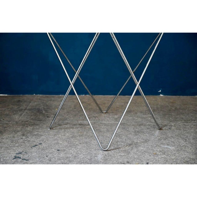 Vintage Table with Eiffel Legs and Hexagonal Top in Beveled Glass, 1980s For Sale - Image 10 of 17