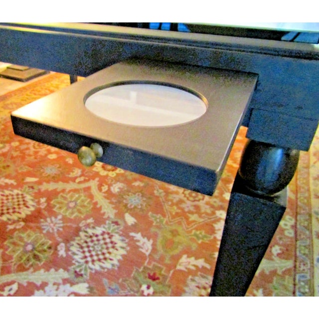 Vintage Mattaliano Large Casino Glass Top Game Table For Sale - Image 11 of 15