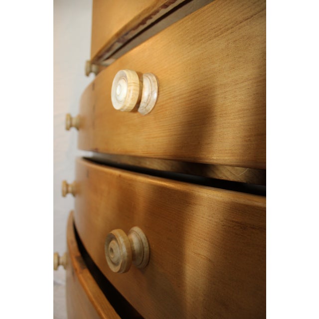 Victorian, English Pine Bowfront Chest of Drawers For Sale - Image 11 of 13