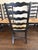 French Country Black Ladder-Back Dining Chairs With Woven Seats (Set of 8) For Sale - Image 9 of 9