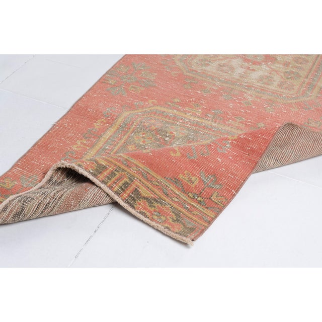 Faded Antique Medallion Runner For Sale - Image 6 of 10