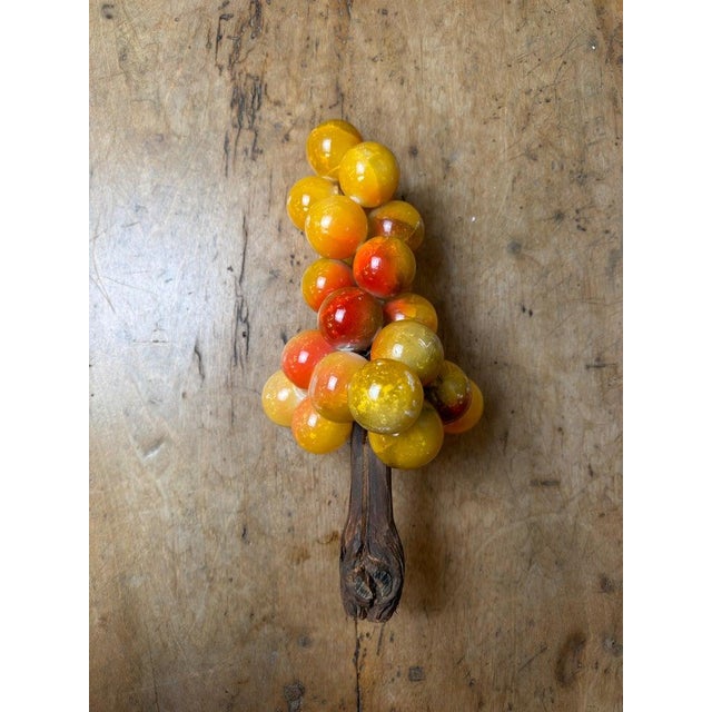 Mid 19th Century Large Vintage Italian Alabaster Grape Cluster Sculpture For Sale - Image 5 of 10