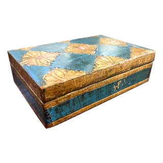 19th Century Blue Florentine Box For Sale