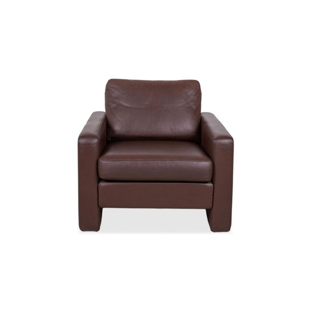 Conseta Leather Armchair in Brown Coffee Mahogany with Headrest by COR For Sale - Image 12 of 13
