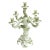 Large Baroque Style Green and Gold Porcelain Candelabra from Herend Hungary For Sale