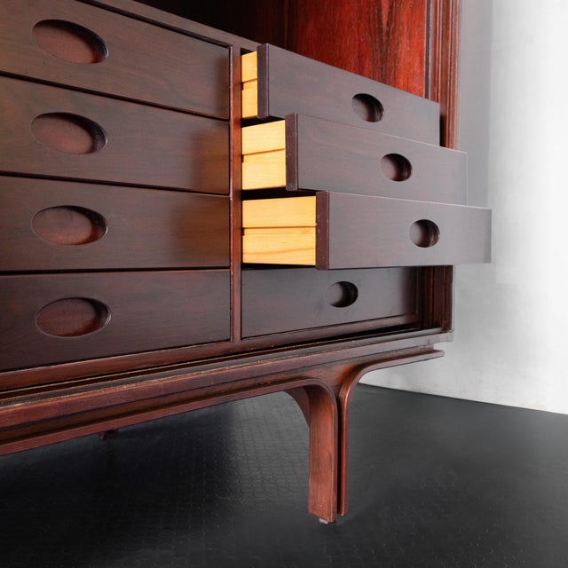 Brown Gianfranco Frattini Wardrobe for Bernini, 1961 by Gianfranco Frattini, 1960s For Sale - Image 8 of 16
