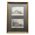 1970s Framed Prints of Virginia Woodlawn Plantation & Mount Vernon Etchings by Acclaimed Architectural Portraitist, Bulent Atalay For Sale
