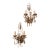 Early 20th Century Metal and Glass Sconces Maison Bagues Style - Set of 2 For Sale