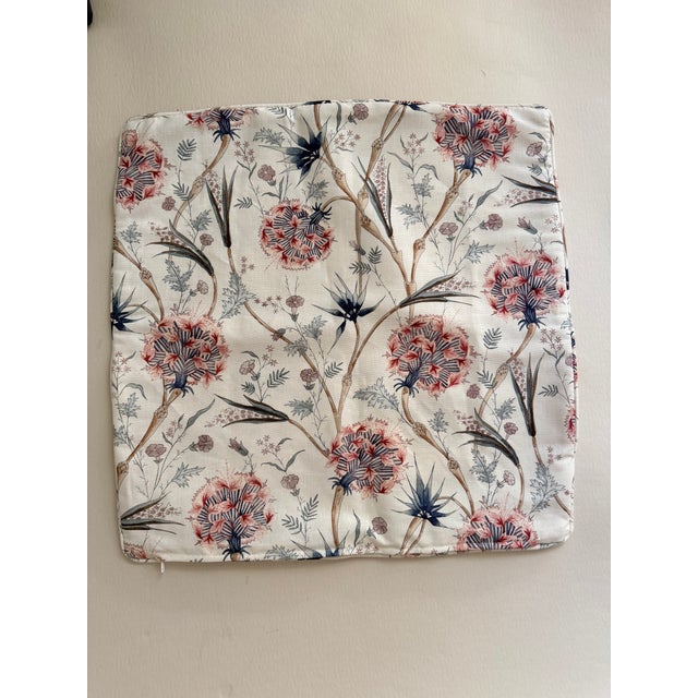 Zoffany Botanical Pink and Blue Patterned Pillow Cover For Sale In Los Angeles - Image 6 of 6