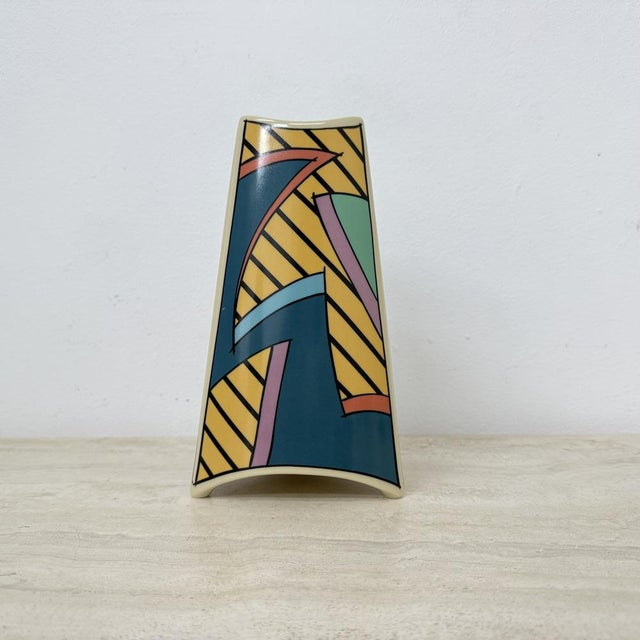 Ceramic Flash One Vase from Rosenthal Studio Linie, 1980s, in Good conditions. Designed 1980 to 1989 This piece has an...