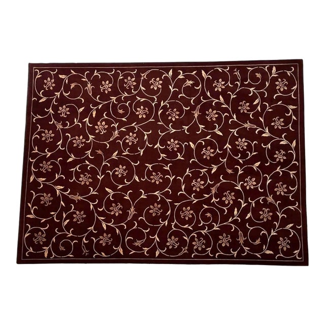 1980s Silk and Wool Nepalese Rug , 8'6" X 11'6" For Sale
