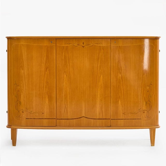 Swedish Grace Curved Cabinet, 1930s For Sale - Image 3 of 9