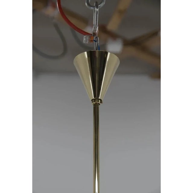 Metal Mid-Century Glass Pendant, 1960s For Sale - Image 7 of 12