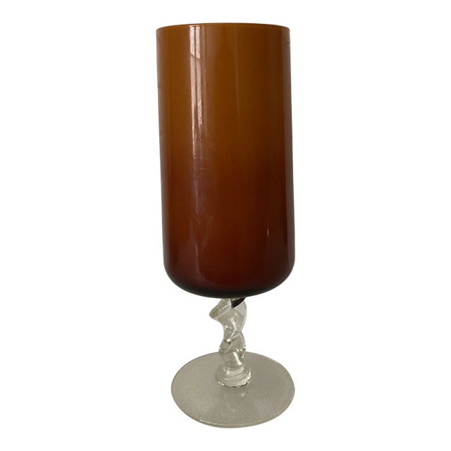 Mid-Century Italian Cased Glass Vase For Sale