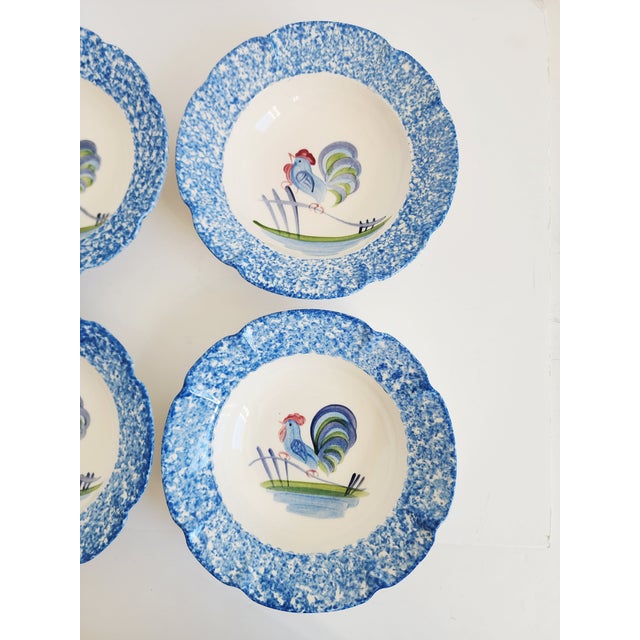 Farmhouse Vintage Los Angeles Pottery Laurie Gates Rooster Bowls-Set of 4 For Sale - Image 3 of 12
