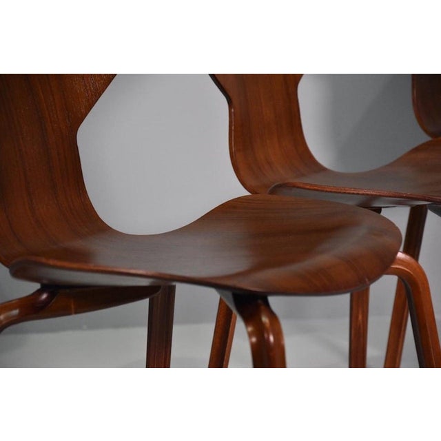 Twelve Grand Prix Wooden Chairs by Arne Jacobsen for Fritz Hansen, 1950, Set of 12 For Sale - Image 18 of 18