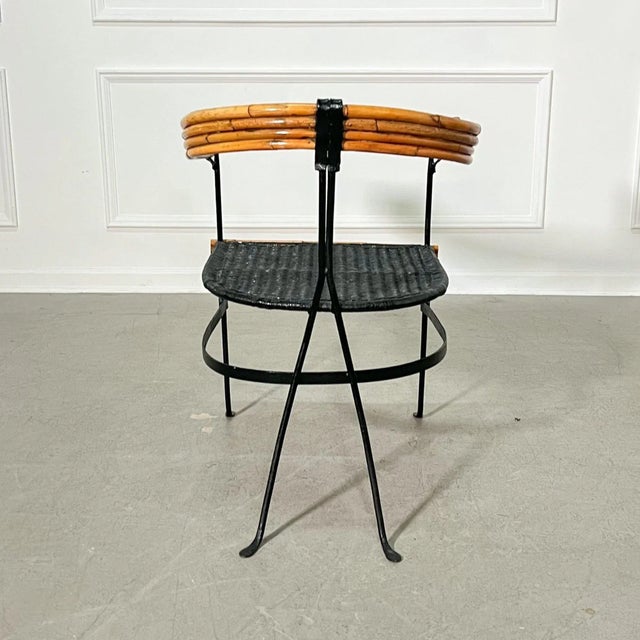 1960s 1960's Modern Sculptural Bent Bamboo and Iron Armchair For Sale - Image 5 of 9