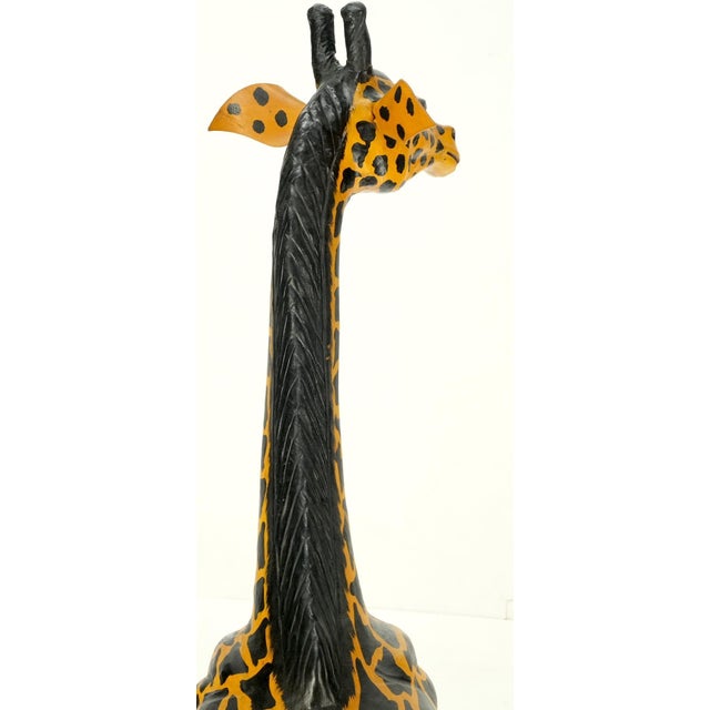 Abercrombie & Fitch Large Tooled Leather Sculpture of a Giraffe For Sale - Image 4 of 16
