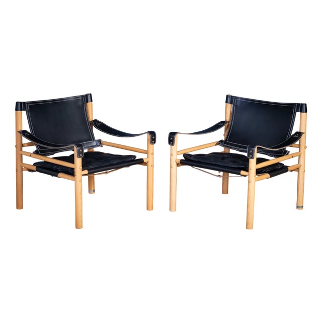 Set of Safari Chairs by Arne Norell for Arne Norell Ab Sweden, 1960s For Sale