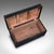 Black Antique Windsor Trunk, English, Leather, Camphorwood Chest, High Victorian, 1870 For Sale - Image 8 of 11