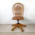 Vintage Scandinavian Modern Teak Adjustable Swivel Desk Chair With Sculptural Spindle Back For Sale - Image 9 of 14