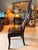Textile Iron Cross Gothic Accent Chair in Brown Velvet and Leather With Nailhead Trim For Sale - Image 7 of 8