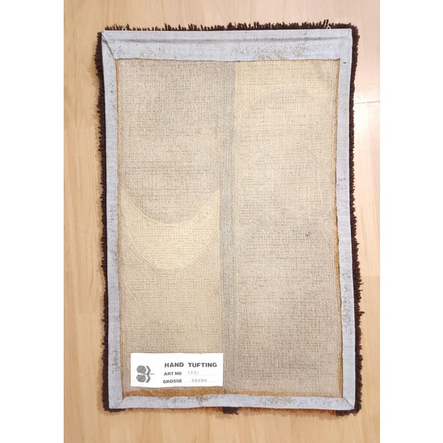 1970s Mid-Century Modern German Handmade Wool Tapestry Wall Rug, 1970s For Sale - Image 5 of 8
