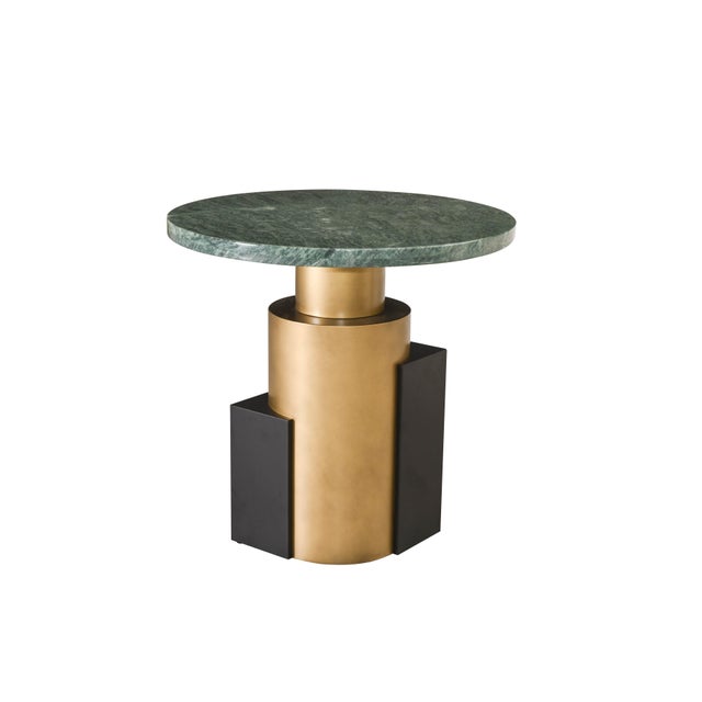 2020s Jojo 30" Modern Green Marble Bistro Table-Contract Grade For Sale - Image 5 of 6