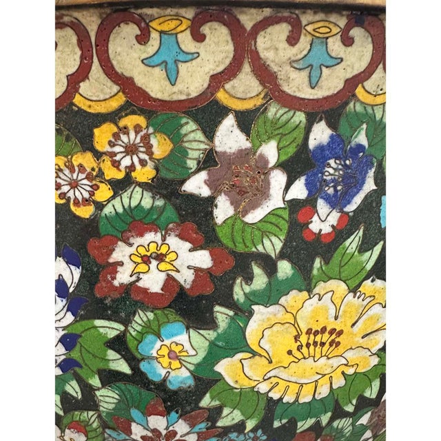 Metal Early 20th Century Chinese Cloisonne Enameled Tripod Censor/Incense Burner For Sale - Image 7 of 12