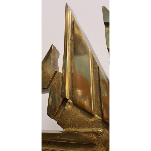Giuseppe Banfi, Abstract Sculpture, 1988, Brass & Marble For Sale - Image 10 of 15