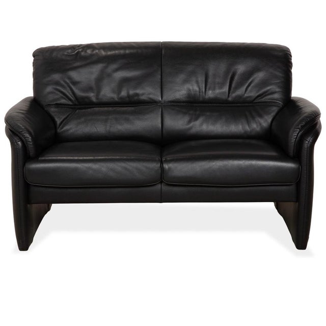 Two-Seater Black Sofa in Leather from Willi Schillig For Sale - Image 12 of 12