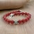 Authentic David Yurman Carnelian Carved Prayer Beads Bracelet 8.5" Silver Estate DY552 Retail: $495.00 This elegant...