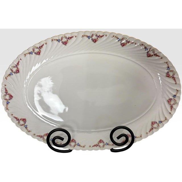 Vintage Royal Tettau Germany Pink Floral Fine Porcelain Dinnerware Set Service For 12 - 95 Pieces Bring a breath of...
