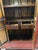 Wood Early 20th Century Chinese Red-Lacquer Carved Wood Armoire With Hand painted Panels For Sale - Image 7 of 12