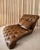 Hollywood Regency Vintage Cognac Leather Chesterfield Chaise Lounge, Attributed to Ralph Lauren Home For Sale - Image 3 of 3
