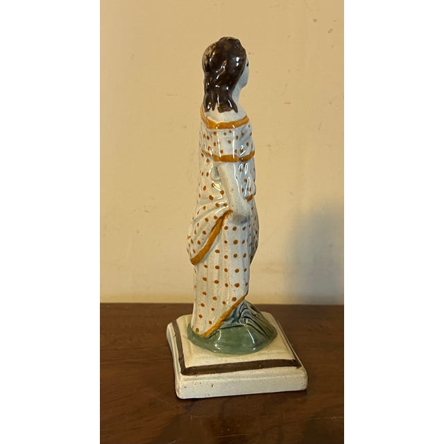 Ceramic Antique 18th Century English George III Staffordshire Pearlware Four Seasons Figure Depicting Summer For Sale - Image 7 of 11