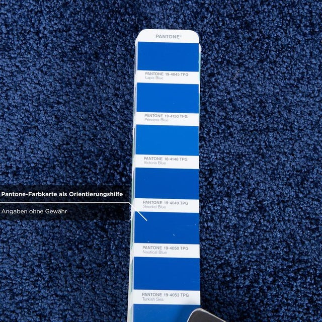Modern Fabric Smoozy Rug in Deep Blue For Sale - Image 3 of 8