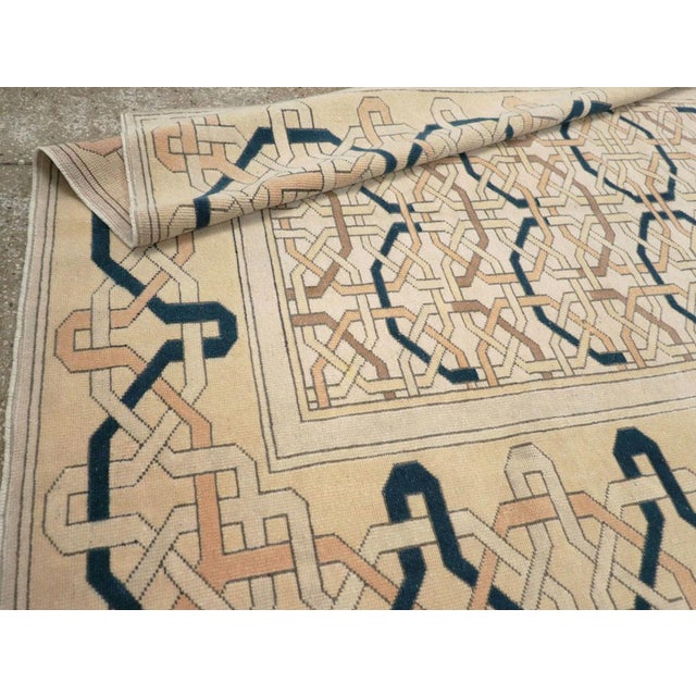Galerie Shabab Collection Mid-20th Century Turkish Anatolian Art Deco Style Accent Rug For Sale - Image 10 of 10