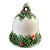 Vintage 20th Century Porcelain Holly Berry Christmas Bell/ Ornament For Sale