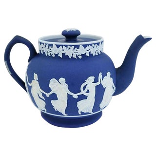 19th Century Wedgwood Jasper Dip Single Cup Teapot For Sale