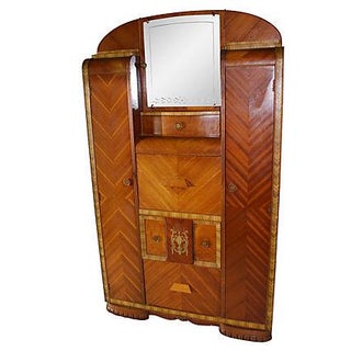 Vintage Art Deco Chifferobe Armoire For Sale