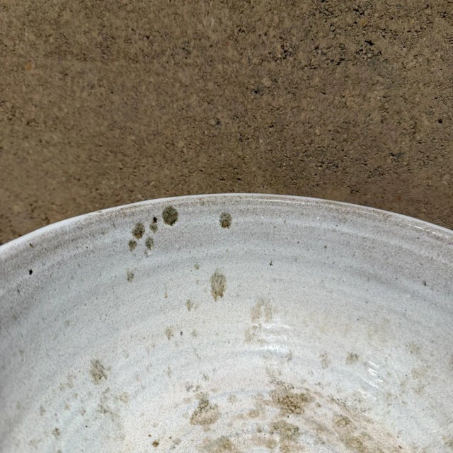 1980 Leon Art Bowl Handmade Glazed Studio Pottery Post Modern Stoneware For Sale - Image 12 of 14