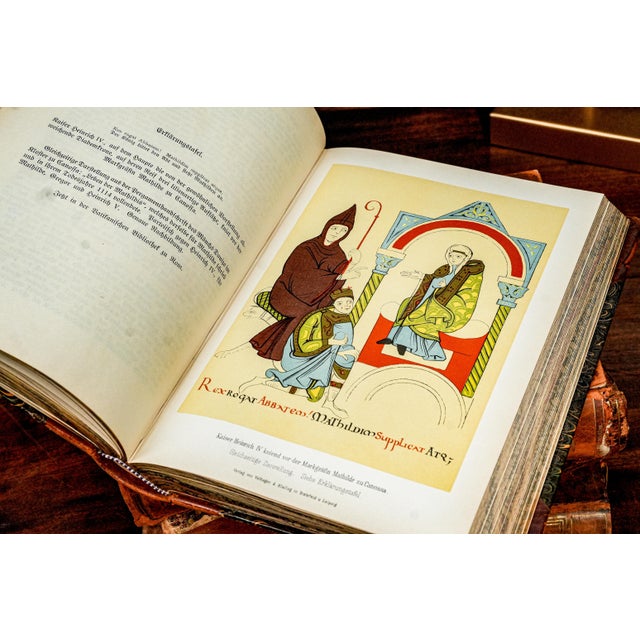 Set of 4, Wonderful Time Worn Collection of Antique Leather Spine Books Home Office Library Decor For Sale - Image 12 of 16