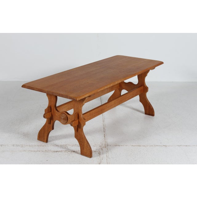 Brutalist Danish Brutalist Coffee Table in Oak by Axel Einar Hjorth, 1940 For Sale - Image 3 of 12