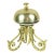 Unusual Late 19th Century Brass Desk Bell For Sale